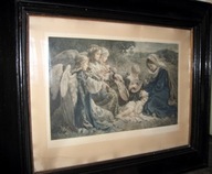 Duży przedwojenny Obraz-- H.Seeger XIX/ XX w.