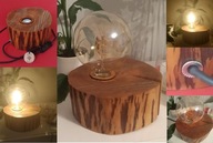 Lampa stojąca stołowa drewniana E27 RedWood