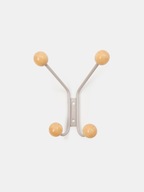 Wieszak ścienny modern drewniany matowy 13x6,5x14 cm 1 kg