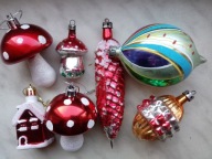 BOMBKA - GRZYBEK , CYTRYNKA , DOMEK , SZYSZKA , 13,5CM , 7SZT