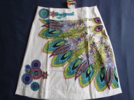 DESIGUAL spódniczka lato floral rozety bawełna 36 38