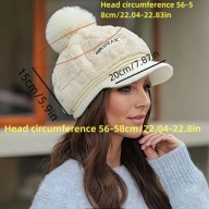 CZAPKA ZIMOWA JESIENNA Z POMPONEM gruba basic casual pompony BERET BERETKA