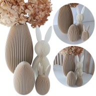 Wielkanocny zestaw dekoracyjny – zajączek 20 cm + jajka + wazon Wielkanoc