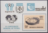 **WM78 ARGENTYNA BL.20 = 4E - PIŁKA NOŻNA, NOMINAŁ 700 PESOS
