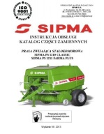 SIPMA PS 1210, 1211 - instrukcja obsługi, katalog części pras (2013-14)