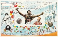 Czad 1972 **cena 7,90 zł kat.12€ - złoty nadruk - sport, IO Monachium