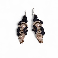 kolczyki długie wiszące perły Swarovski