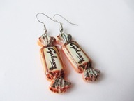 *34 WOŚP*Kolczyki cukierki czekoladowe z mlecznej czekolady