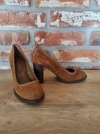 brązowe zamszowe obcasy * NEXT *