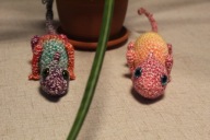 Maskotka kameleon szydełkowy handmade amigurumi zabawka