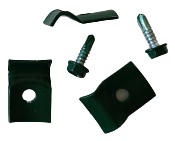 Przelotka metalowa blaszkowa do drutu zielony x100 szt.