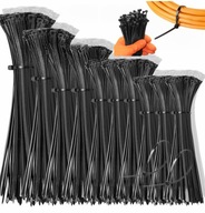 OPASKI KABLOWE OPASKI ZACISKOWE TRETYTKI ZESTAW 1000SZT CZARNE MOCNE XL