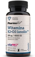 PharmoVit witamina D3 4000 IU K2 Mk-7 200 mcg 60k