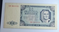 BANKNOT 20 ZŁ WARSZAWA 1 LIPCA 1948 r. SERIA EW 8839928