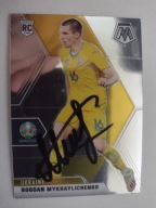 Karta panini Mosaic Uefa Euro 2020 autograf Ukraina Bogdan Mykhalichenko