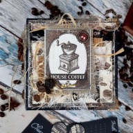 MINI PRZEPIŚNIK SCRAPBOOKING HANDMADE RETRO COFFEE