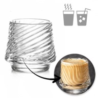 Szklanka ryflowana 150ml 1 szt do kawy, drinków, whiskey 7,5x 8cm