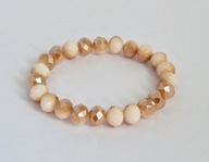 BRANSOLETA FASETOWANE MLECZNE SZKŁO