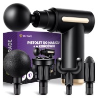 Pistolet Masujący Premium z 4 Końcówkami – Cichy, Mocny, Regeneracja 360°