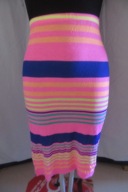 SPÓDNICA NEONOWA PASKI ROZM S