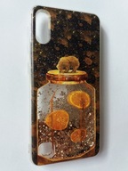 etui samsung galaxy A10 płynny brokat niedźwiadek