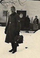 WW2 [wojna] Niemcy: Żołnierz na śniegu