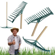 GRABIE OGRODOWE GRABKI DO LIŚCI SIANIA TRAWY OGRODU PLASTIKOWE LEKKIE