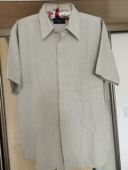 KOSZULA MĘSKA PRZEWIEWNA Z KRÓTKIM RĘKAWEM W ŁADNĄ SPOKOJNĄ KRATKĘ R.XL