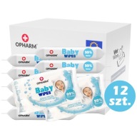 CHUSTECZKI NAWILŻANE 99% WODY OPHARM BABY WIPES 1x64 SZTUKI BIODEGRADOWALNE