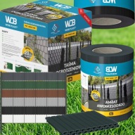 Taśma ogrodzeniowa WDB Plast szara powlekana PCV 19 cm x 35 m