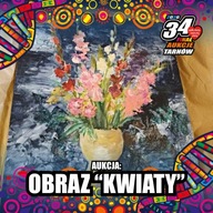 Obraz akryl na płótnie "Gladiola w żółtym wazonie"