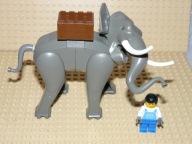 LEGO zwierzęta zoo dżungla słoń c. szary Unikat
