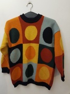 VINTAGE DAMSKI SWETR SWETER R.S\M LATA 80\90 WEŁNA