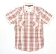 JOE BROWNS_Cudna KOSZULA_kremowa modna kratka beże JEDYNA bawełna_M