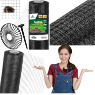 SIATKA NA KRETY NORNICE MOCNA I SOLIDNA Z POLIPROPYLEN CZARNA + KOTWY