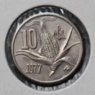 MEKSYK [1625]*10 centavo 1977 Herb Ptak Orzeł (heraldyka) rośliny kukurydza