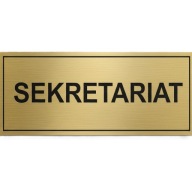Tabliczka na drzwi laminat grawerski 20x7 cm sekretariat złota lub srebrna