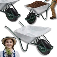 TACZKA OGRODOWA BUDOWLANA METALOWA OCYNKOWA LEKKA MOCNA 120L WÓZEK OGRODOWY