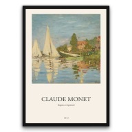 Plakat z ramą 50x70cm Claude Monet Regatta at Argenteuil Sztuka Klasyk