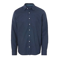 Koszula męska z lnem i bawełną granat r. 56/XL koł. 44, r. 182