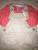 Zestaw body+ogrodniczki 56/62 cm chłopiec