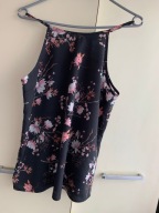 36 38 M top szelki czarna kwiaty Miss Selfridge