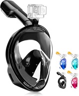 Maska do nurkowania dziecięca, pełnotwarzowa, z rurką HINATAA czarny z5