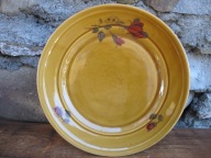 Płaski Talerz Obiadowy_RÓŻE_Porcelit TUŁOWICE PRL