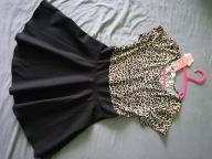 Sukienka czarna panterka 3+ nowa