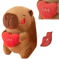 MASKOTKA KAPIBARA PLUSZAK SERCE LOVE BUZIAK USTA DZIEŃ KOBIET 25 CM