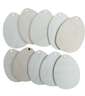 Jajka jajko drewniane zawieszka z dziurą 7cm 10szt