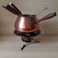 Klasyczny zestaw do fondue olejowego lata 70