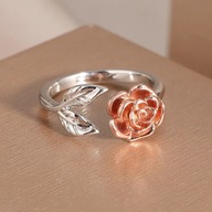 PIERŚCIONEK PIERŚCIEŃ róża walentynki VINTAGE DIAMENTY DIAMENTAMI ANIME