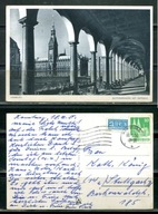 K19719)Niemcy: Hamburg, Alsterarkaden mit Rathaus, wyslany 1950